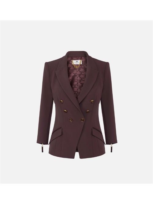 GIACCA IN DOPPIO CREPE ELISABETTA FRANCHI | GI17456E2EA4 Merlot